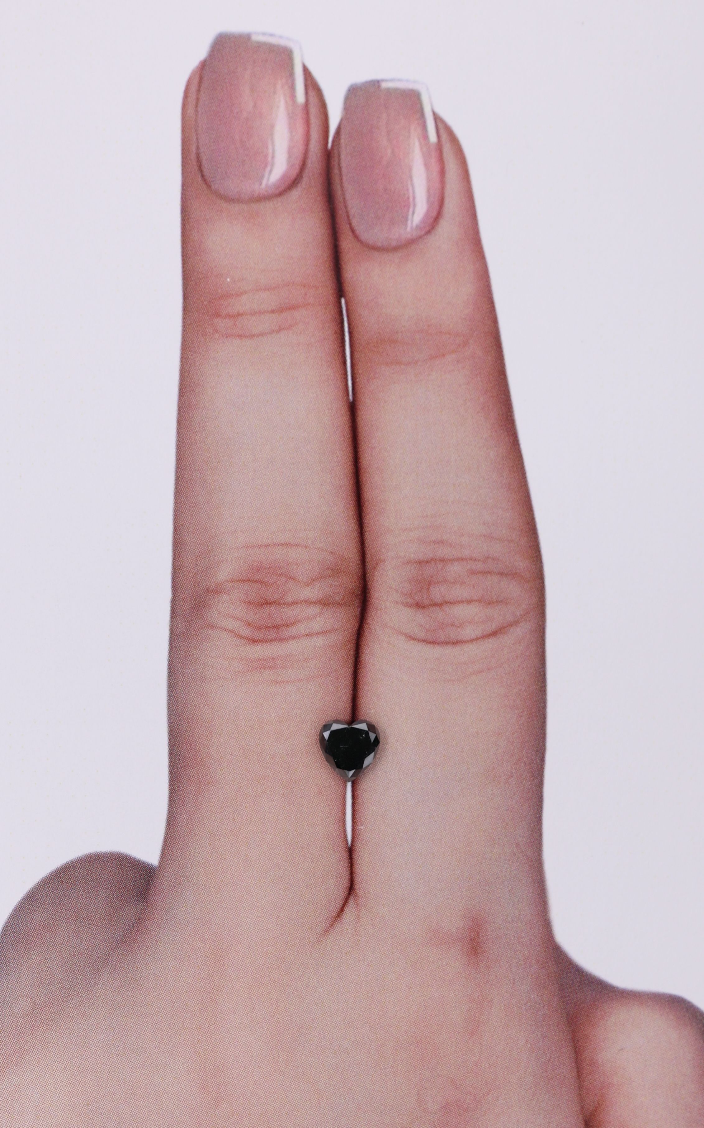 0.5 Carat Heart Diamond Fancy Black VVS2