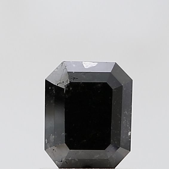 1.22 Carat Emerald Diamond Black VS1