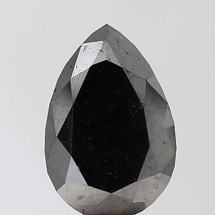 3.55 Carat Pear Diamond Black VS1