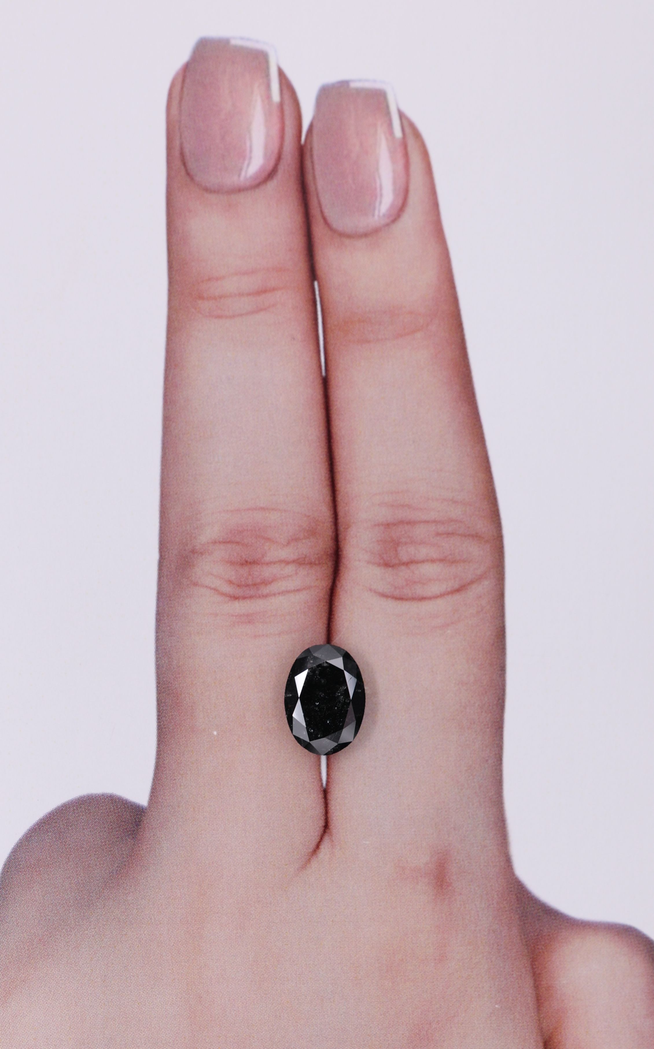 2.2 Carat Oval Diamond Black 