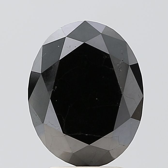 3.52 Carat Oval Diamond Black VS2