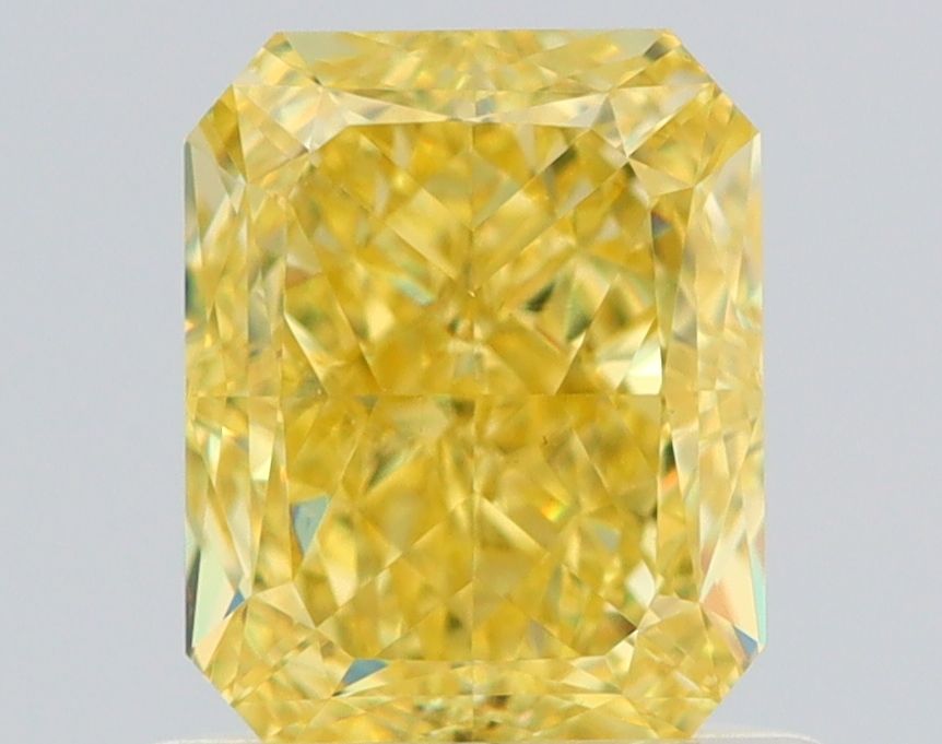 1.01 Carat Radiant Diamond Fancy Intense Yellow VVS2