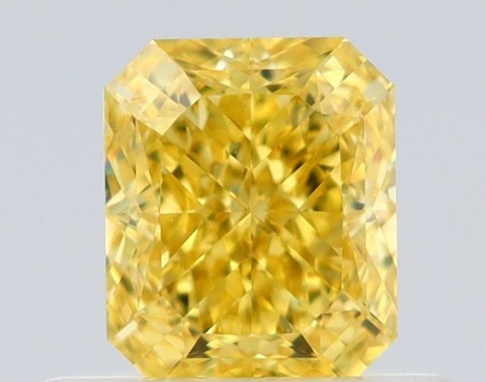0.53 Carat Radiant Diamond Fancy Vivid Yellow VVS1