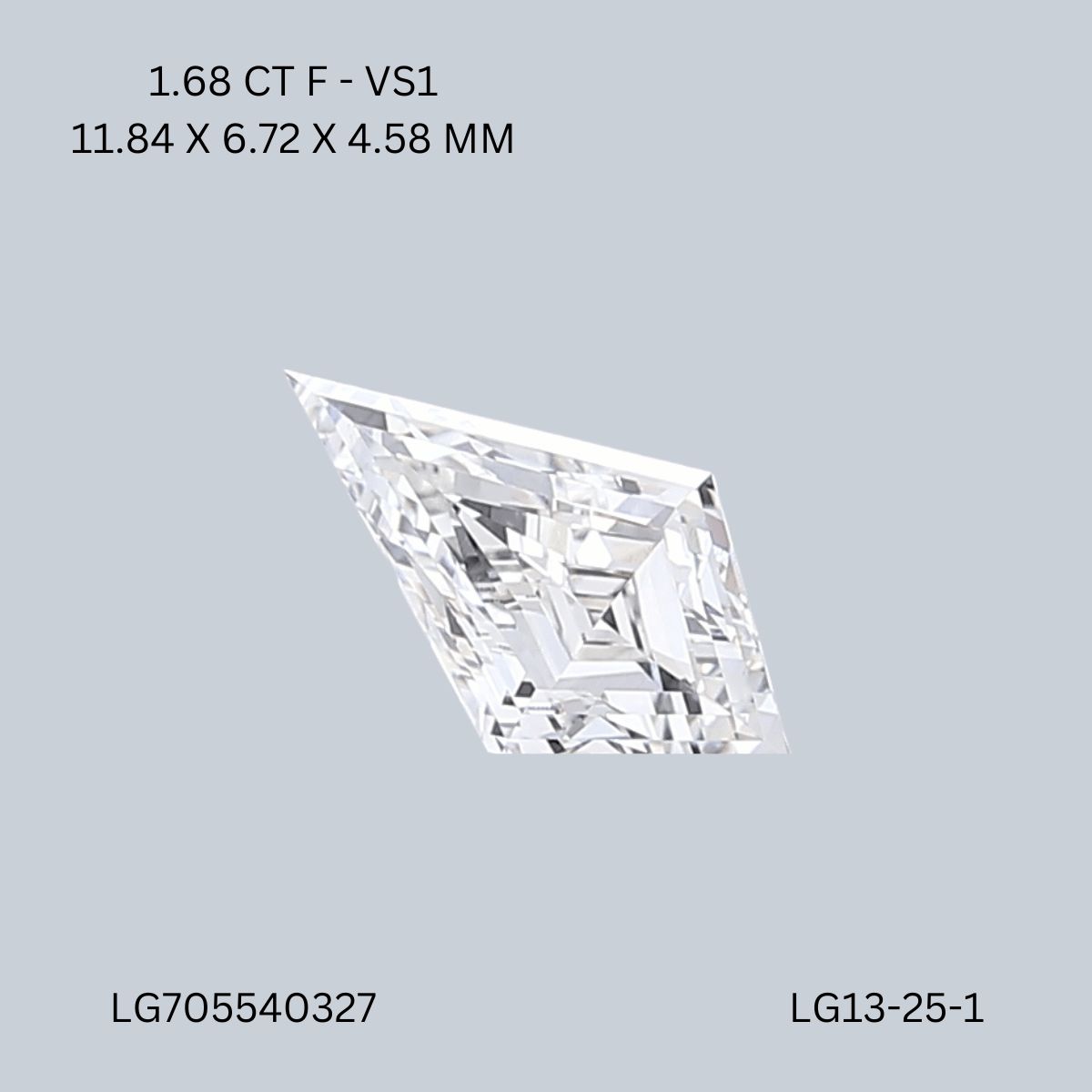 1.68 ct lab-grown Kite Diamond