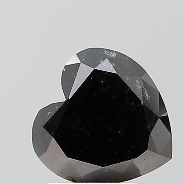 2.51 Carat Heart Diamond Black VVS2