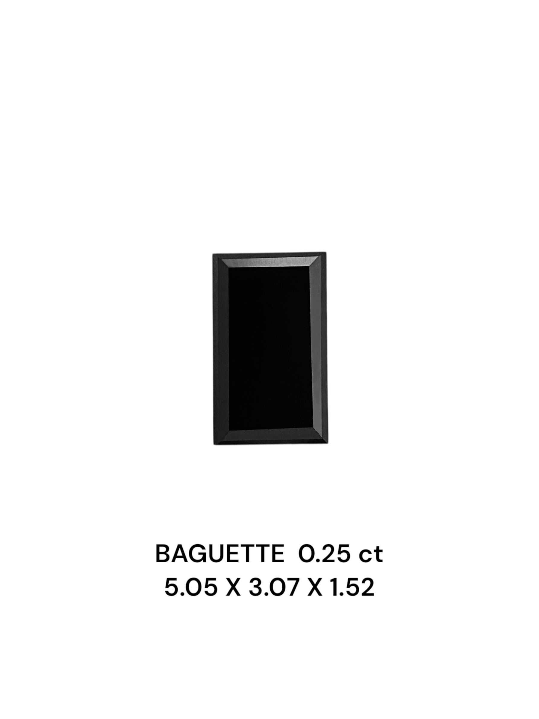 0.25 Carat Baguette Diamond Fancy Black VVS2
