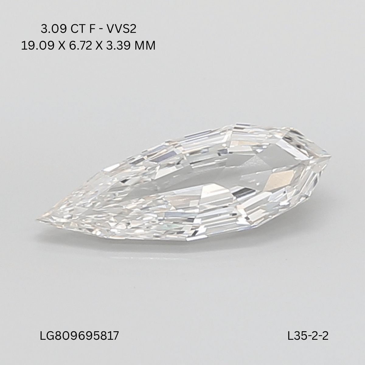 3.09 ct Pear diamond