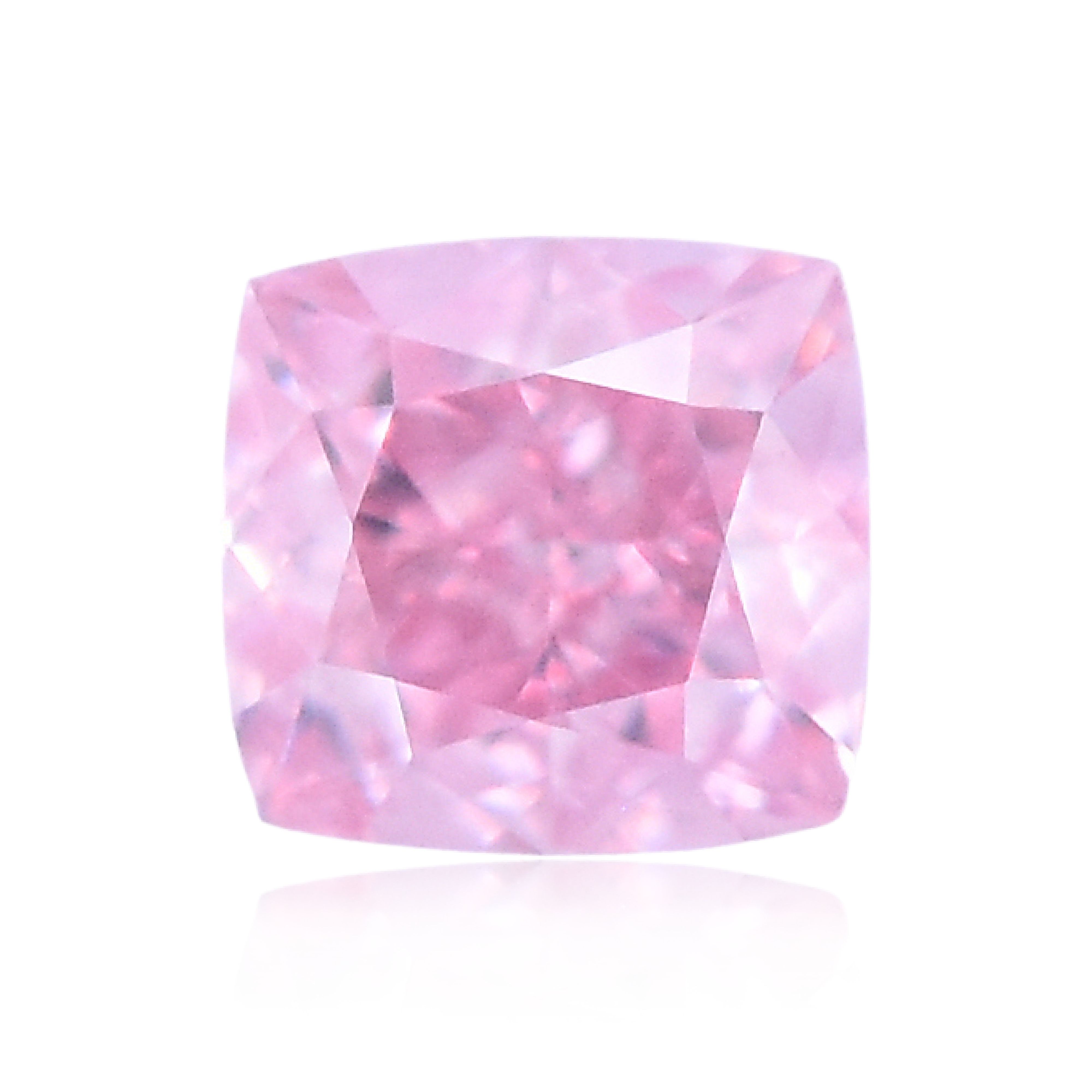 0.11 Carat Cushion brilliant Diamond Fancy Intense Purplish Pink 