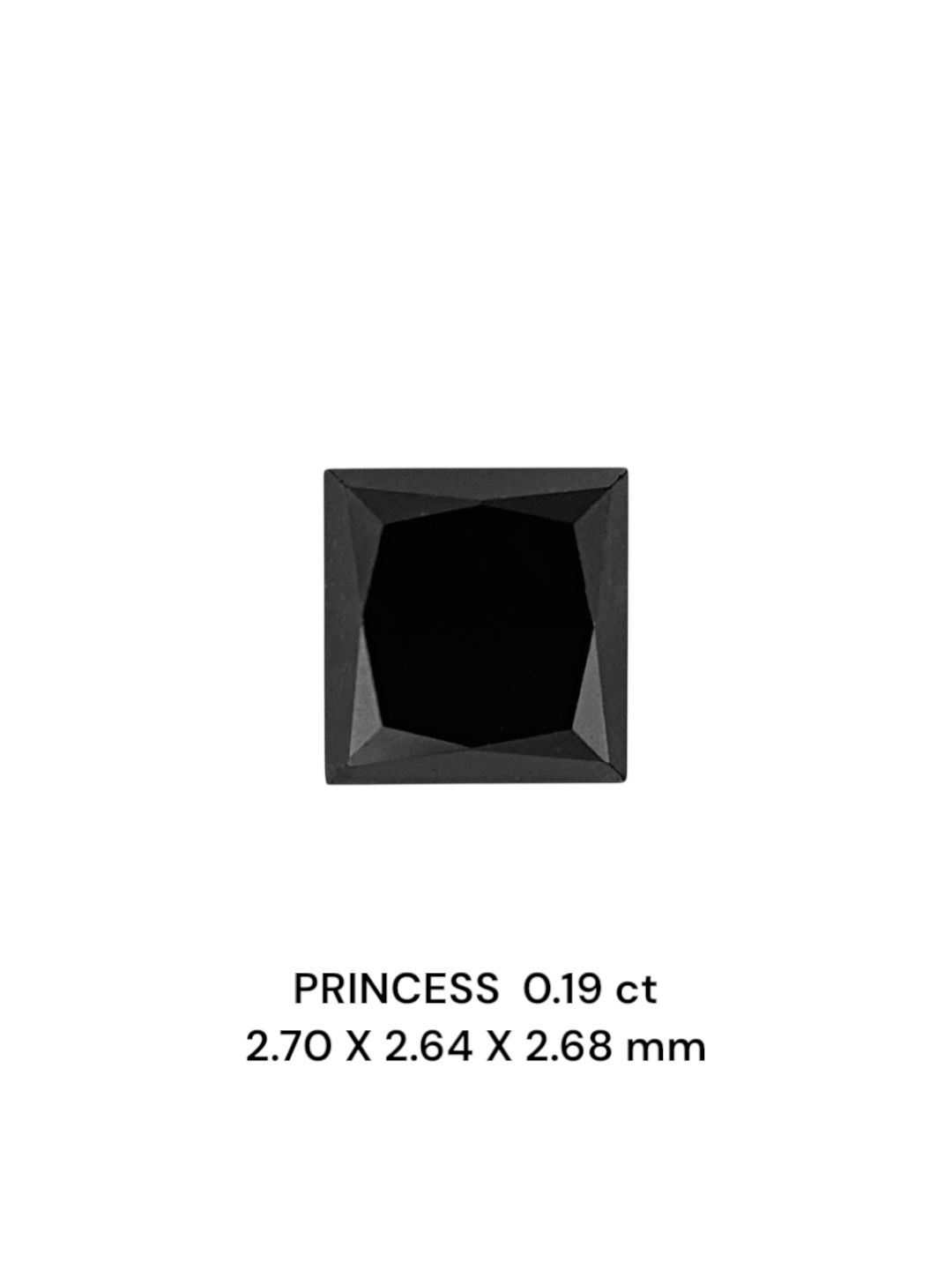 0.19 Carat Princess Diamond Fancy Black VVS2