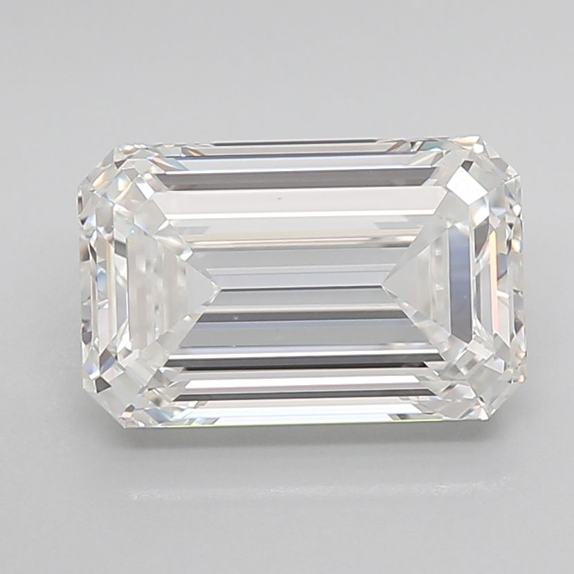 3.42 carat f IF EX Cut IGI emerald diamond