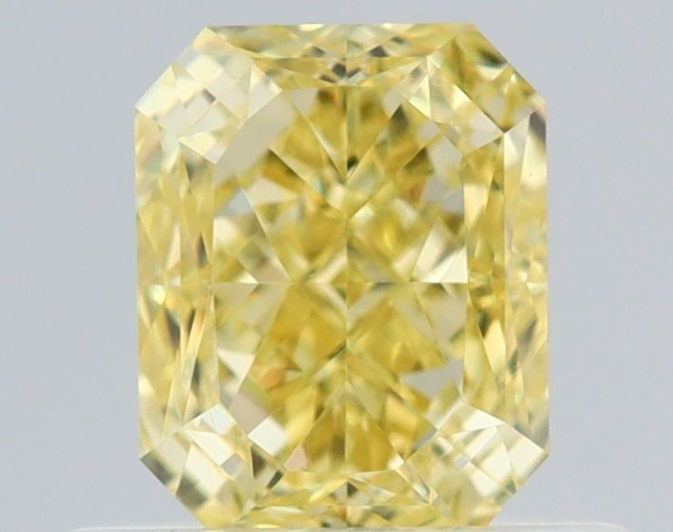 0.58 Carat Radiant Diamond Fancy Yellow VVS1