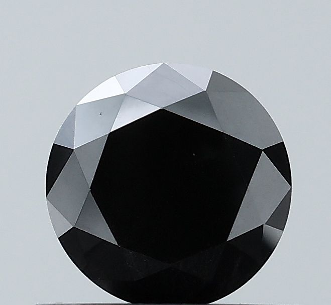 0.93 Carat Round Diamond Black VVS2