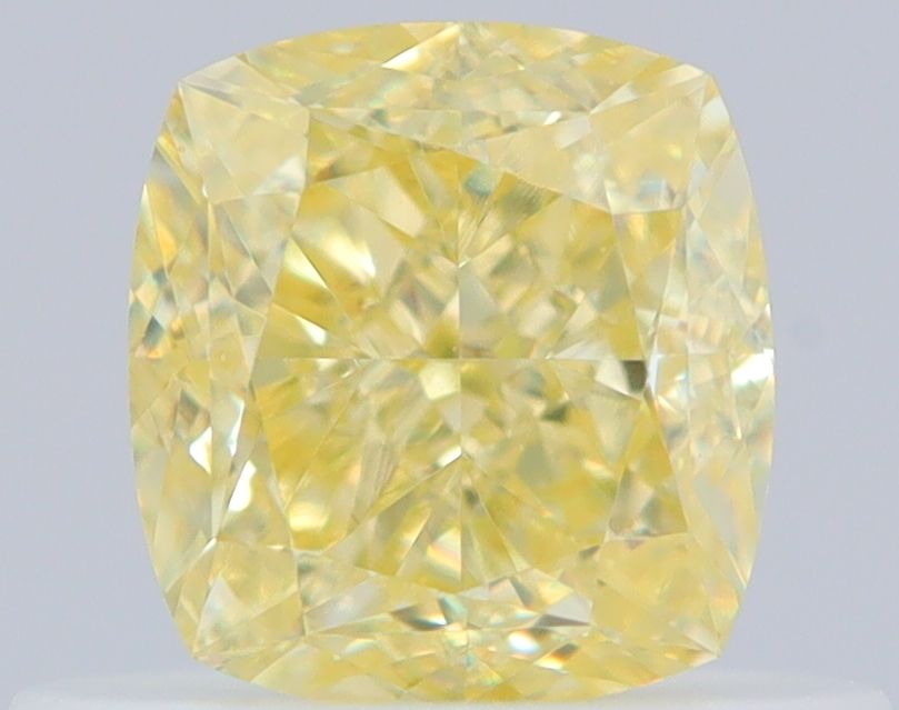 0.6 Carat Cushion brilliant Diamond Fancy Yellow VS1