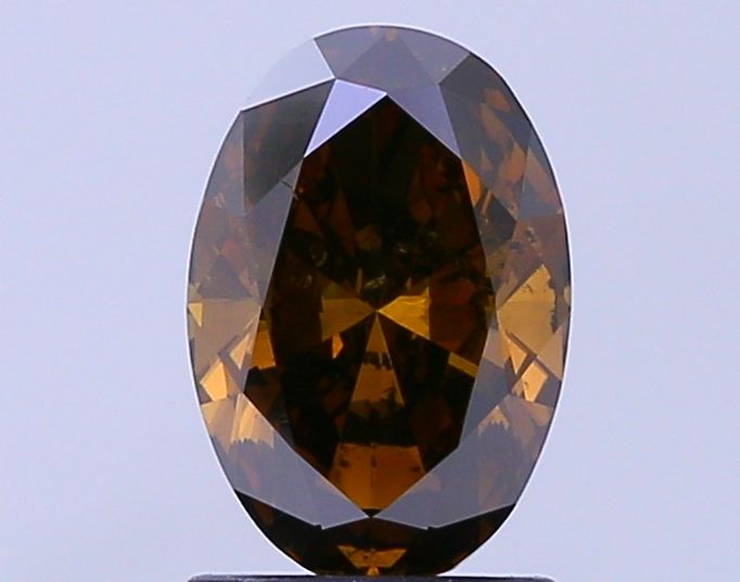 2.01 Carat Oval Diamond Fancy Dark Brown SI2