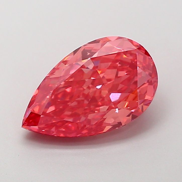 3.23 carat fancy vivid pink VVS2 EX Cut IGI pear diamond
