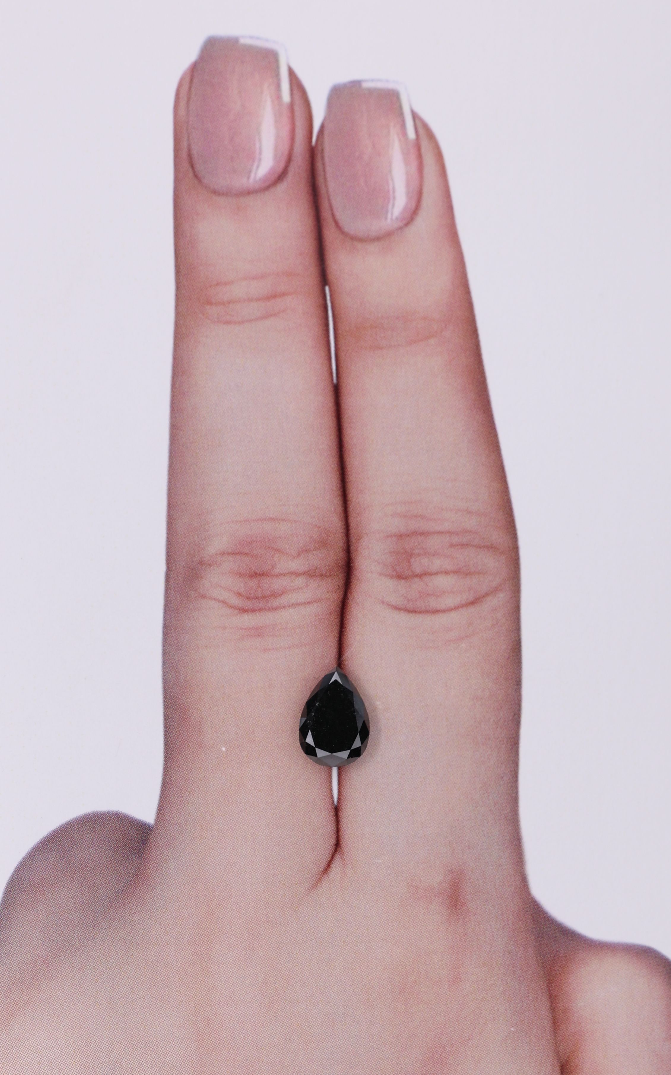 1.36 Carat Pear Diamond Fancy Black VVS2