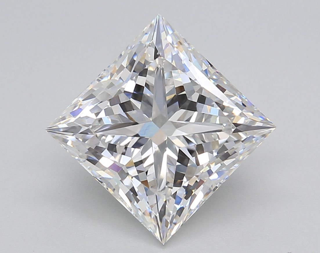 Diament LG princess, 4.02 ct, E, VVS2