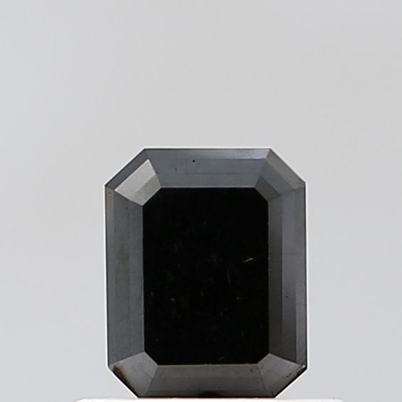 0.75 Carat Emerald Diamond Black VVS2