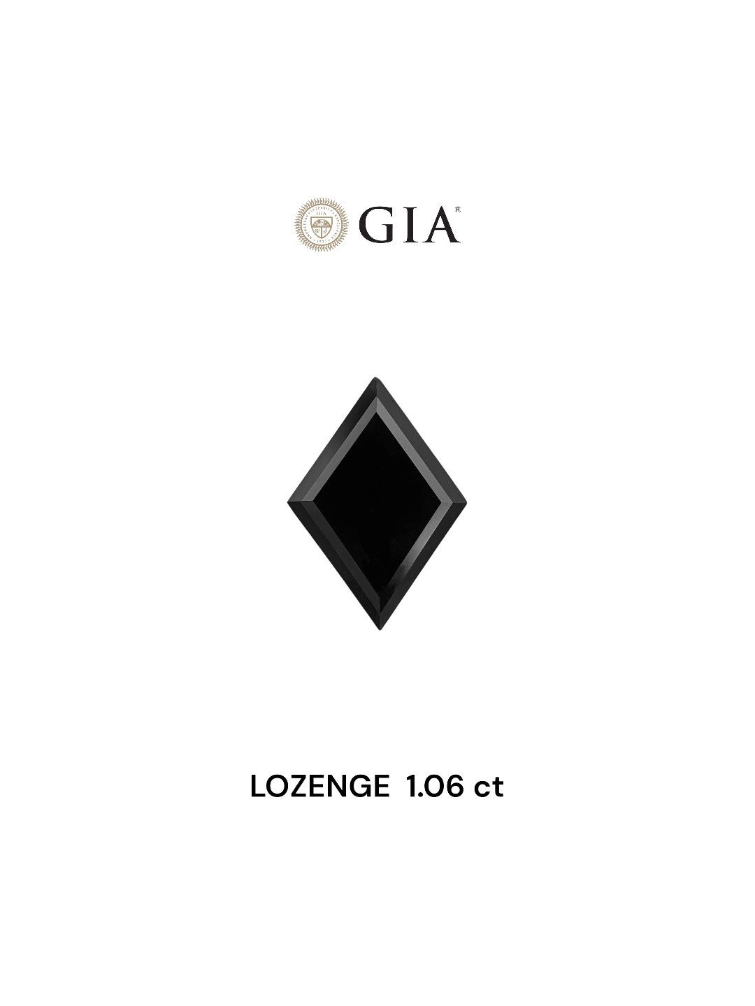 1.06 Carat Lozenge Diamond Fancy Black VVS2