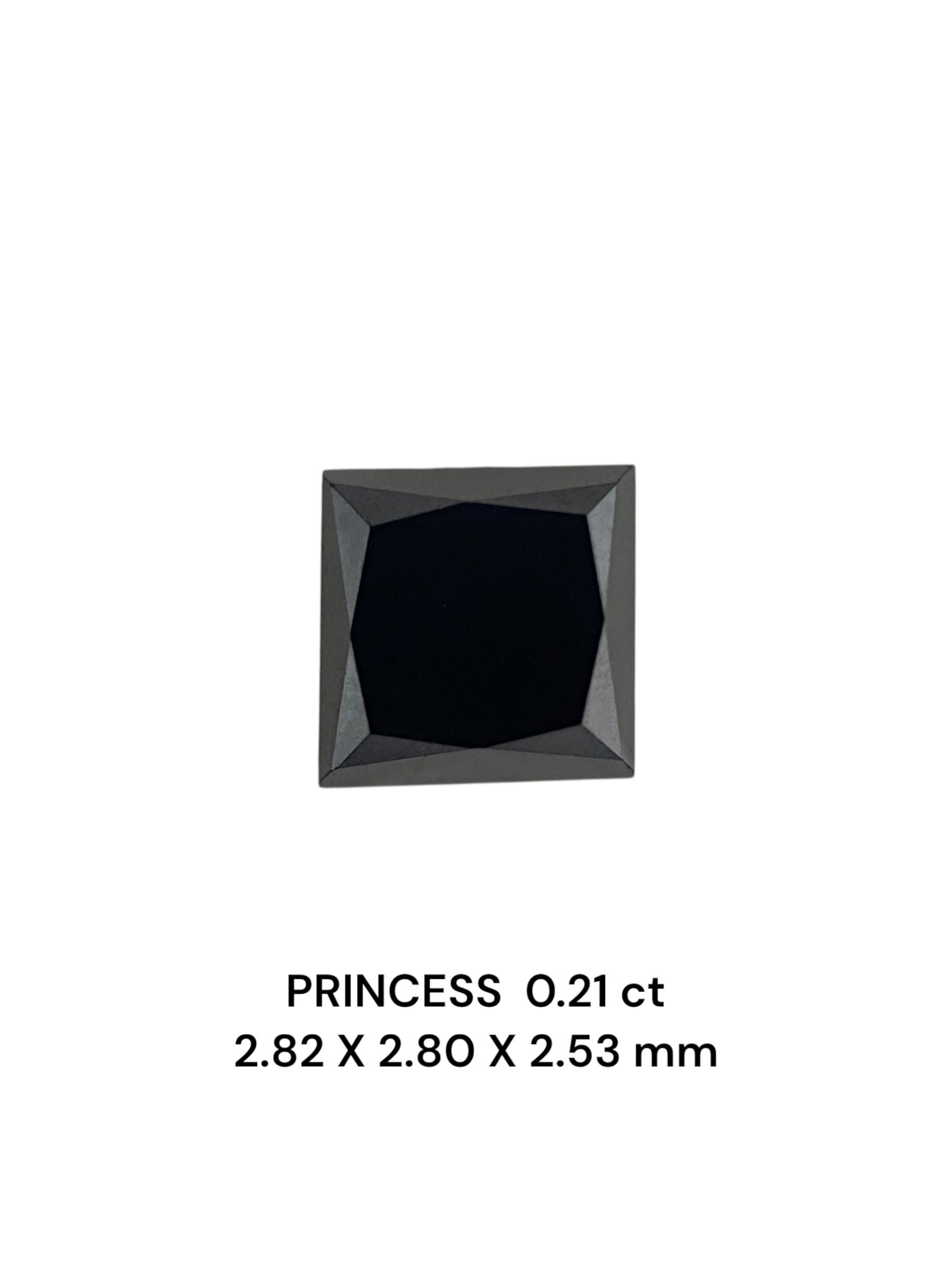0.21 Carat Princess Diamond Fancy Black VVS2