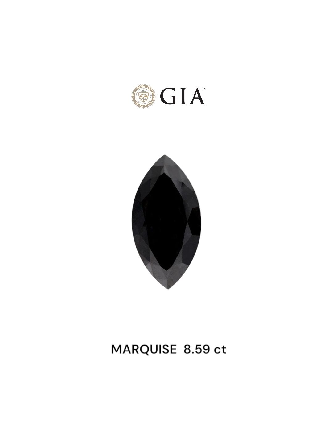 8.59 Carat Marquise Diamond Fancy Black VVS2