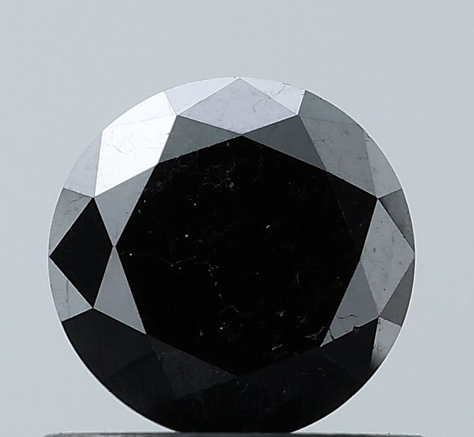 0.84 Carat Round Diamond Black VVS2