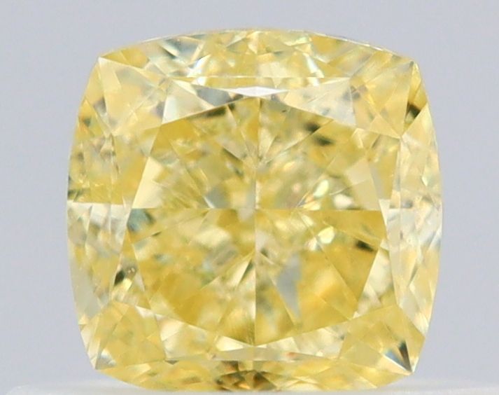 0.6 Carat Cushion brilliant Diamond Fancy Yellow VVS1