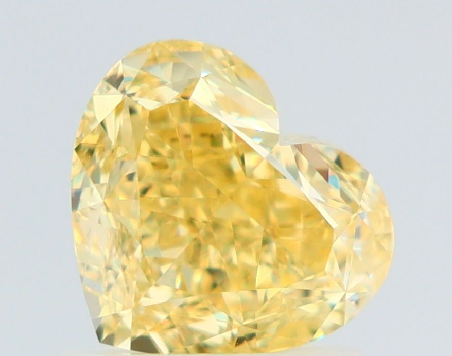 1.35 Carat Heart Diamond Fancy Intense Yellow VS1