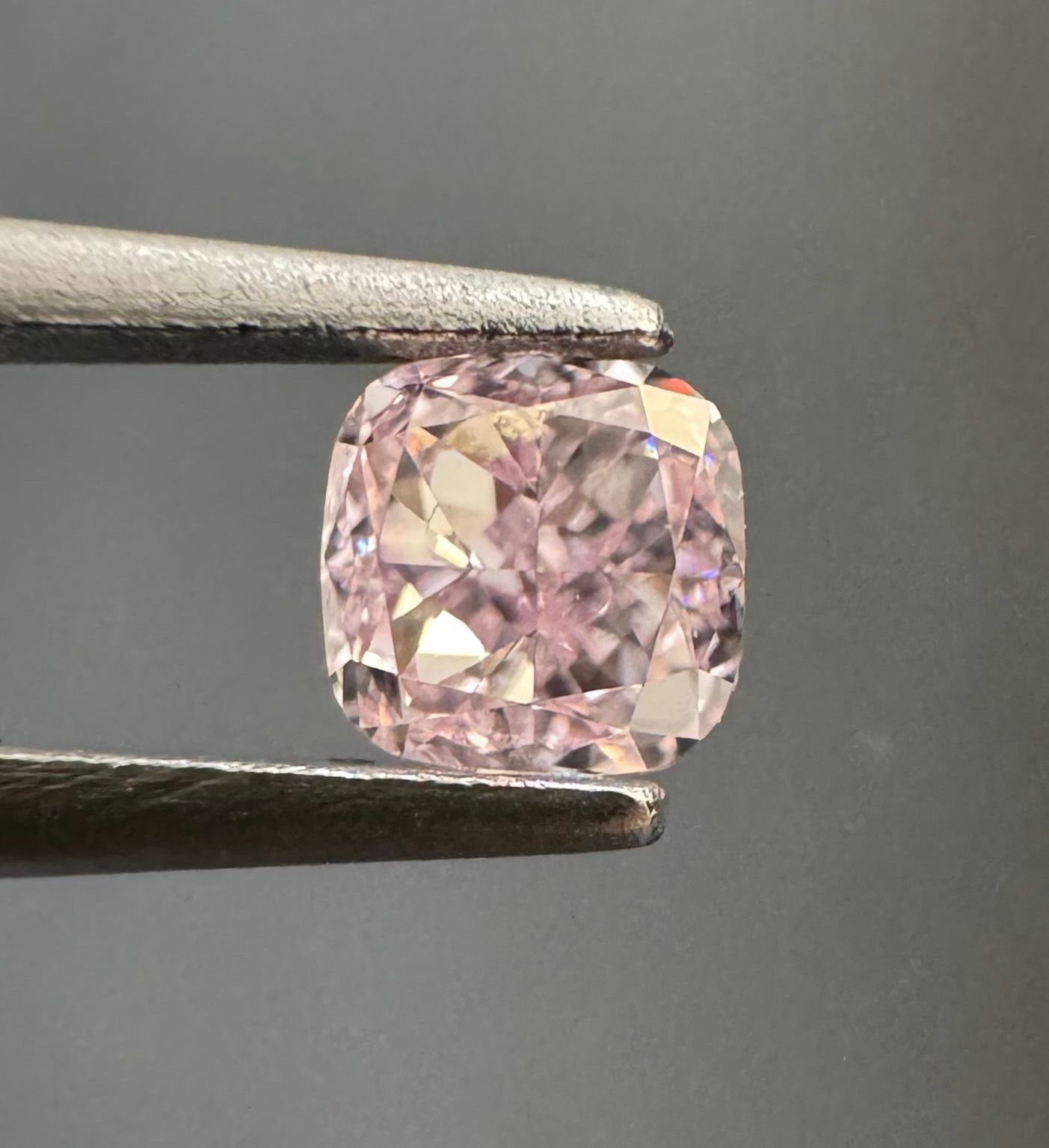 0.21 Carat Cushion brilliant Diamond Fancy Purple Pink VS2