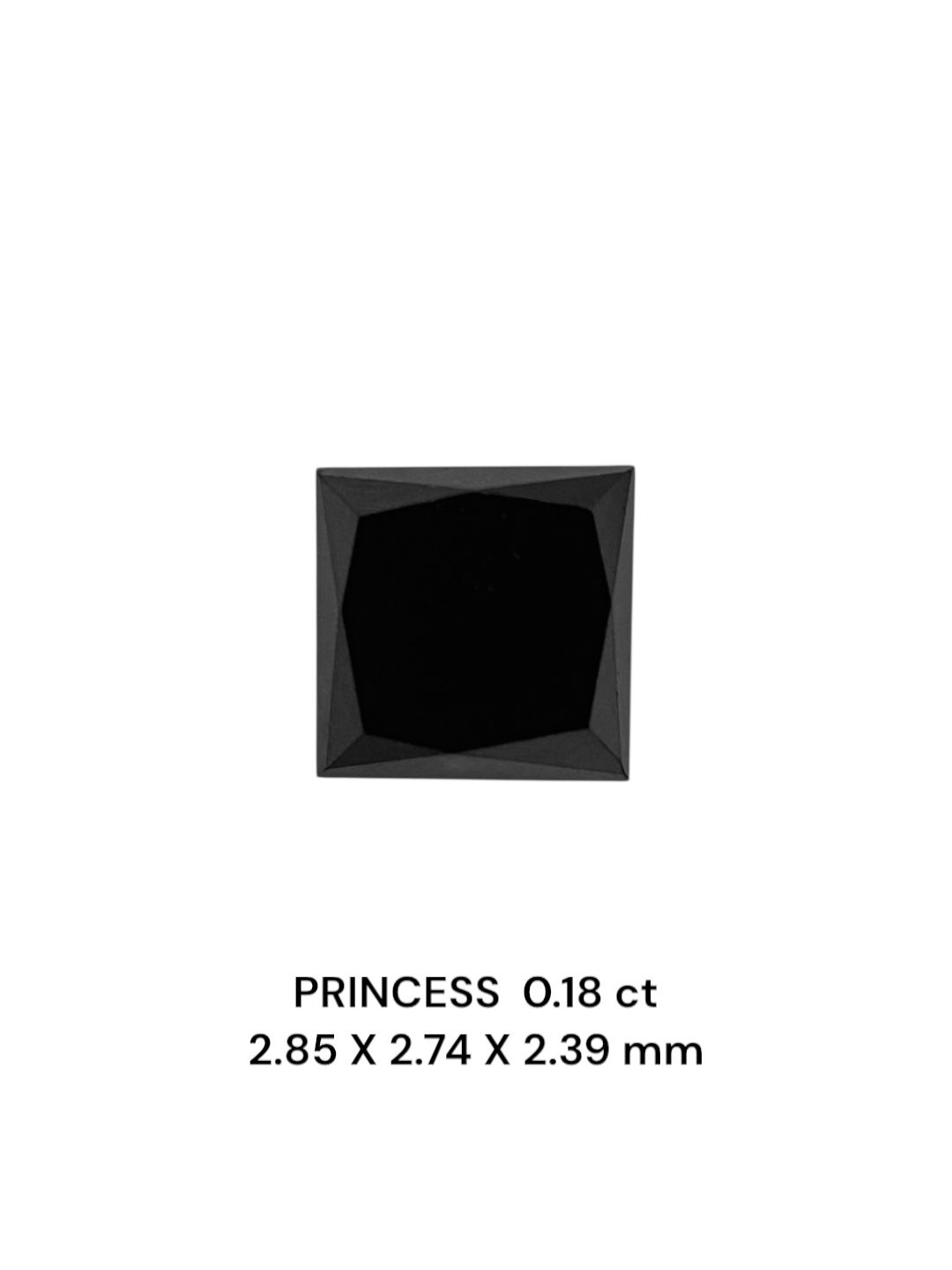 0.18 Carat Princess Diamond Fancy Black VVS2