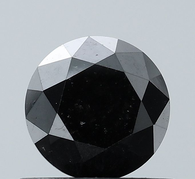0.87 Carat Round Diamond Black VVS2