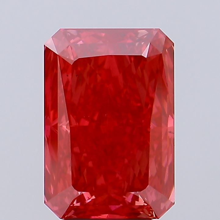 4.3 carat fancy vivid red VS2 EX Cut IGI radiant diamond