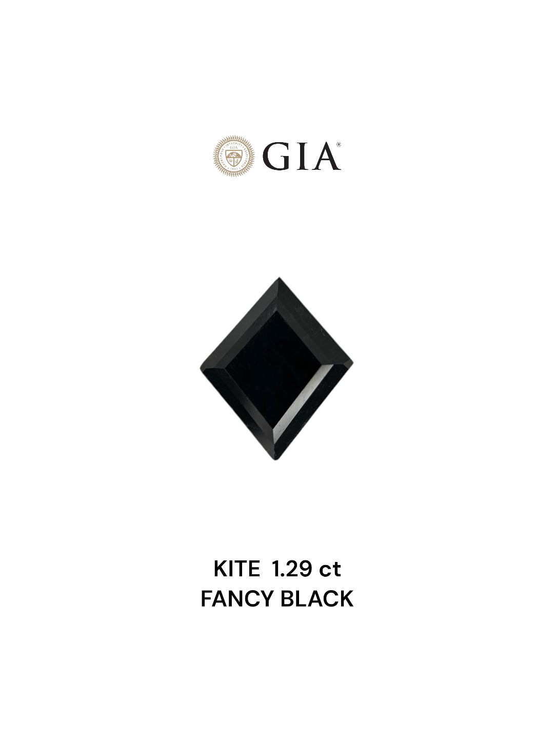 1.29 Carat Kite Diamond Fancy Black VVS2