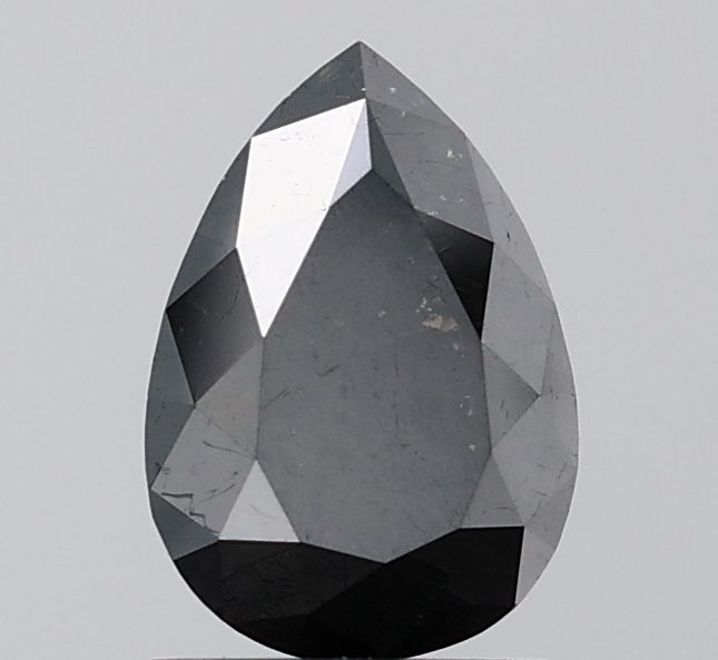 1.5 Carat Pear Diamond Black VVS2