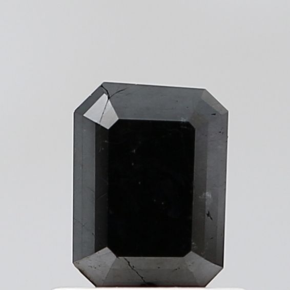 0.93 Carat Emerald Diamond Black VS2