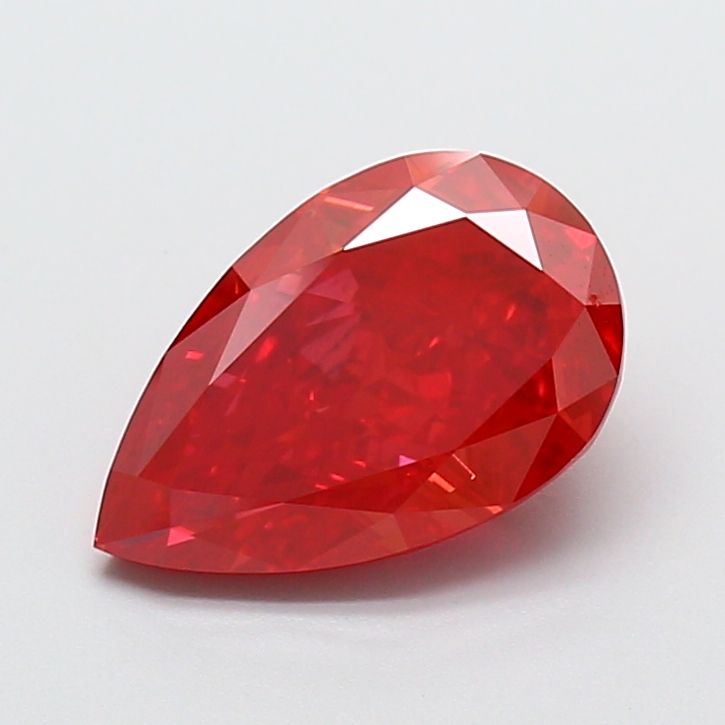 2.6 carat fancy vivid  red VS2 EX Cut IGI pear diamond