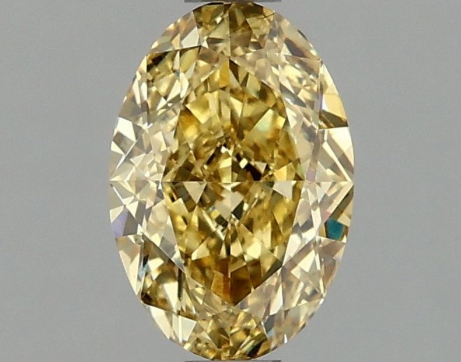 1.1 carat fancy intense yellow VS1 EX Cut IGI oval diamond