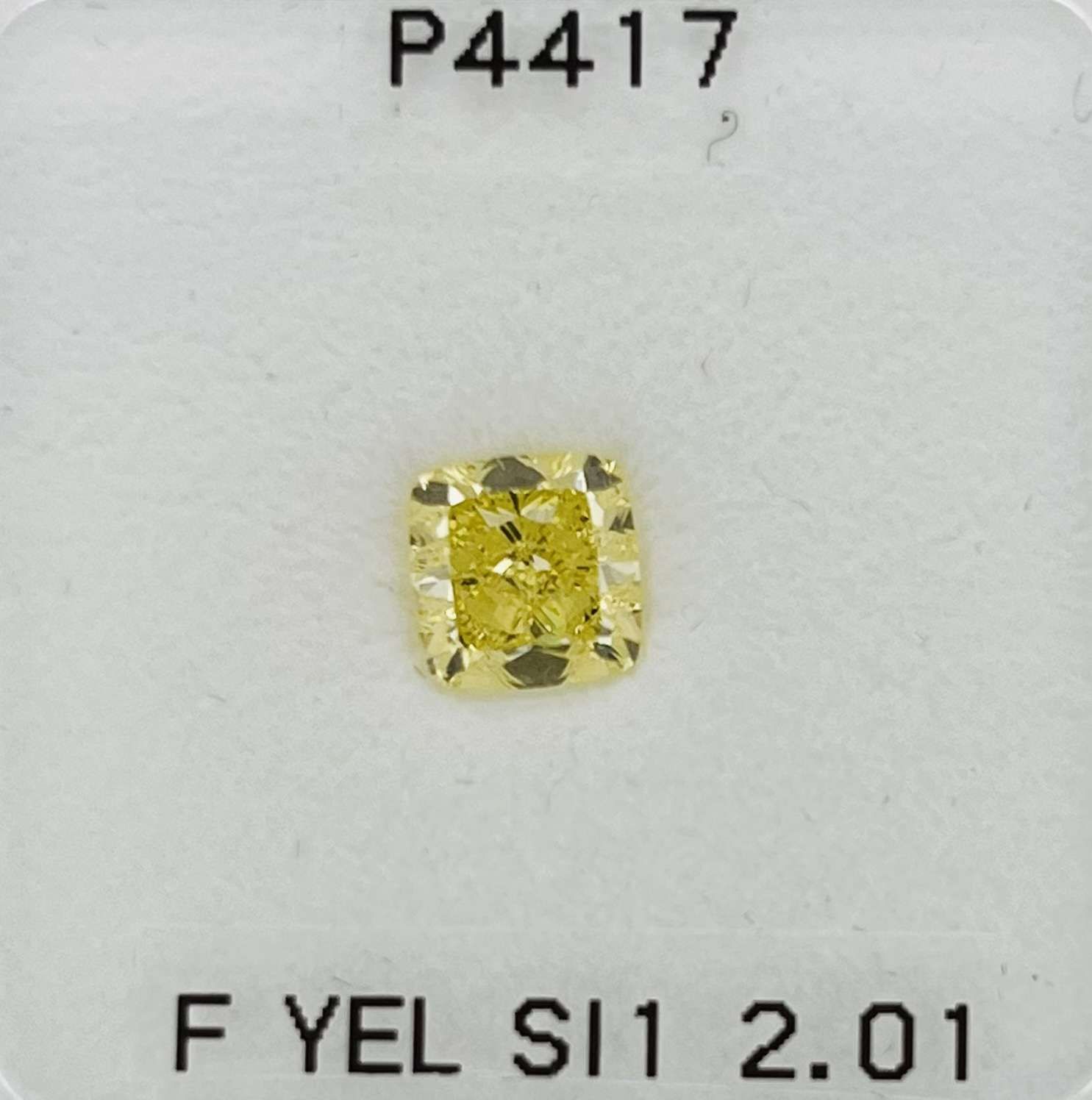 2.01 Carat Cushion modified Diamond Fancy Yellow SI1