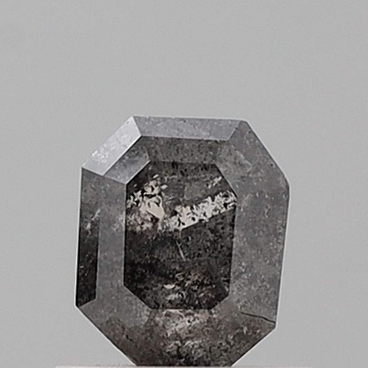0.92 Carat Emerald Diamond Salt and Pepper VS2