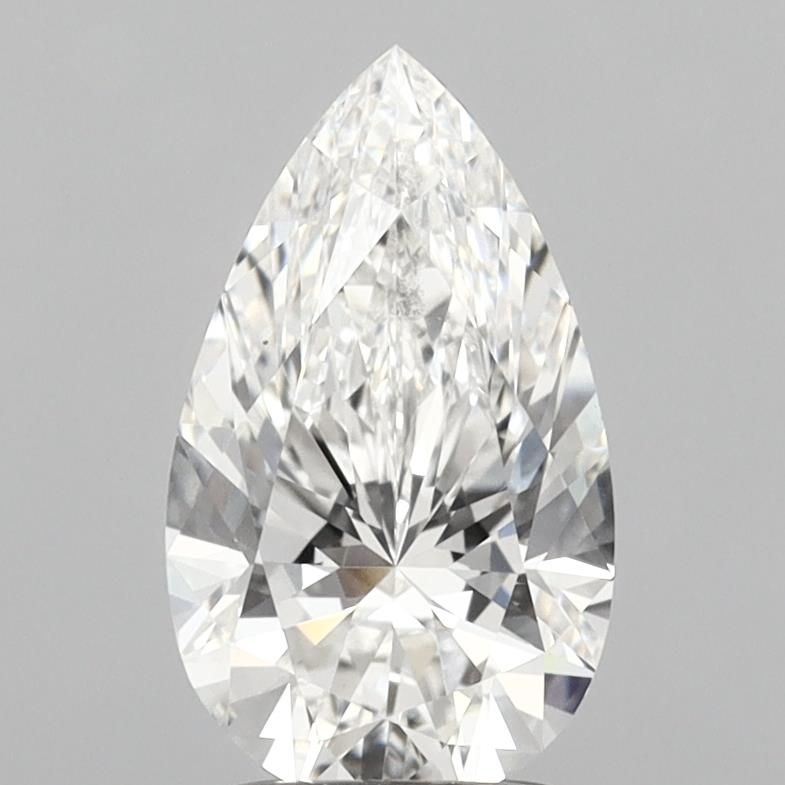 2.04 carat f VVS2 EX Cut IGI pear diamond