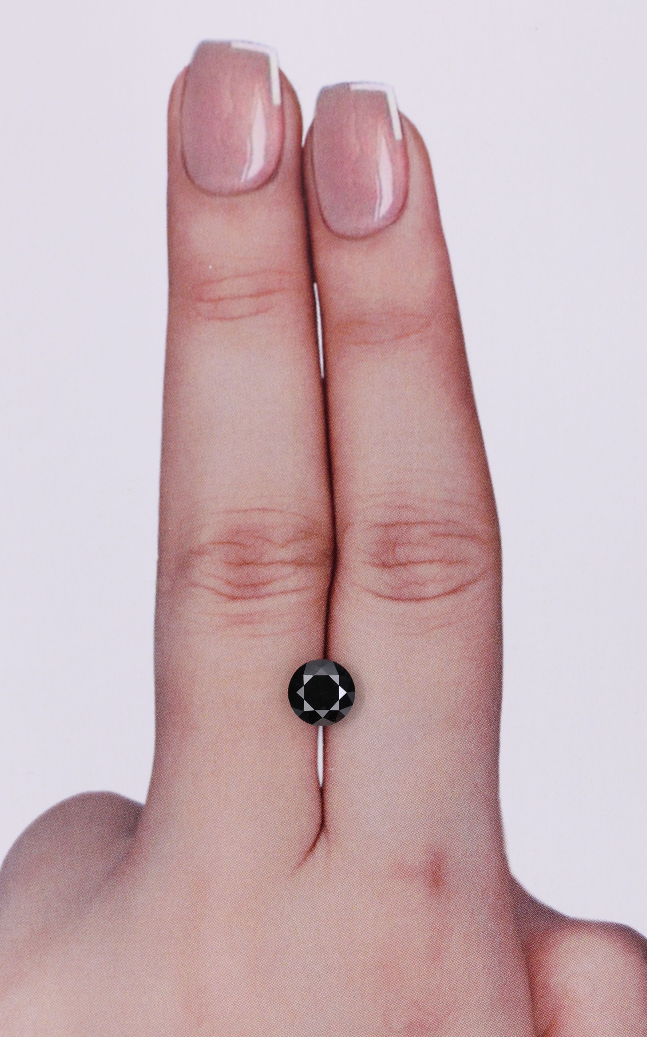 1.02 Carat Round Diamond Fancy Black VVS2