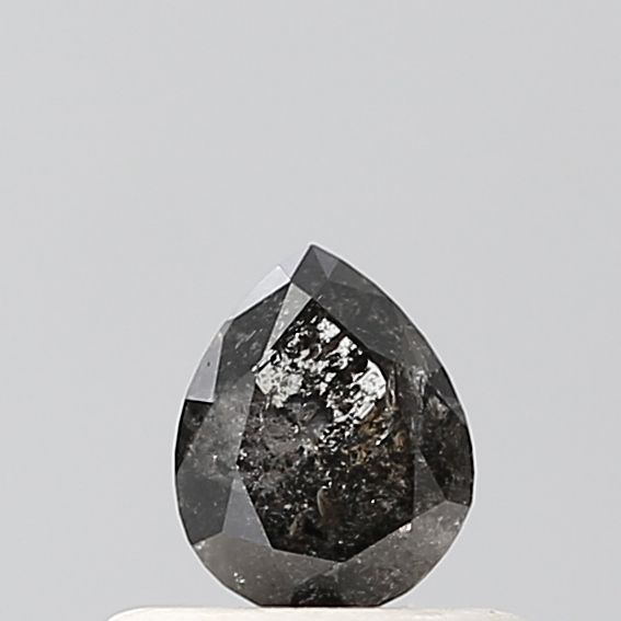 0.37 Carat Pear Diamond Salt and Pepper VVS2