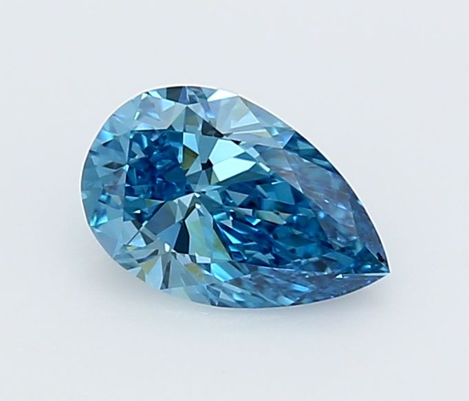1.02 carat fancy vivid blue VVS2 EX Cut IGI pear diamond