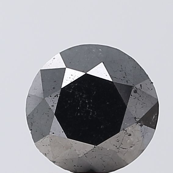 2.47 Carat Round Diamond Black I1