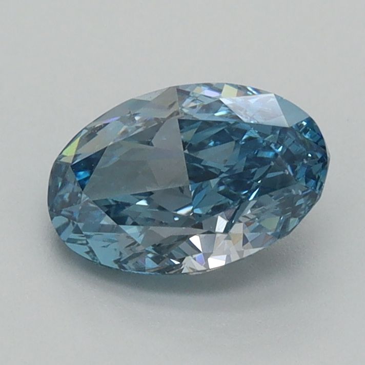 1.02 carat fancy vivid blue VS2 EX Cut IGI oval diamond