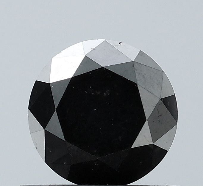 0.84 Carat Round Diamond Black VVS2