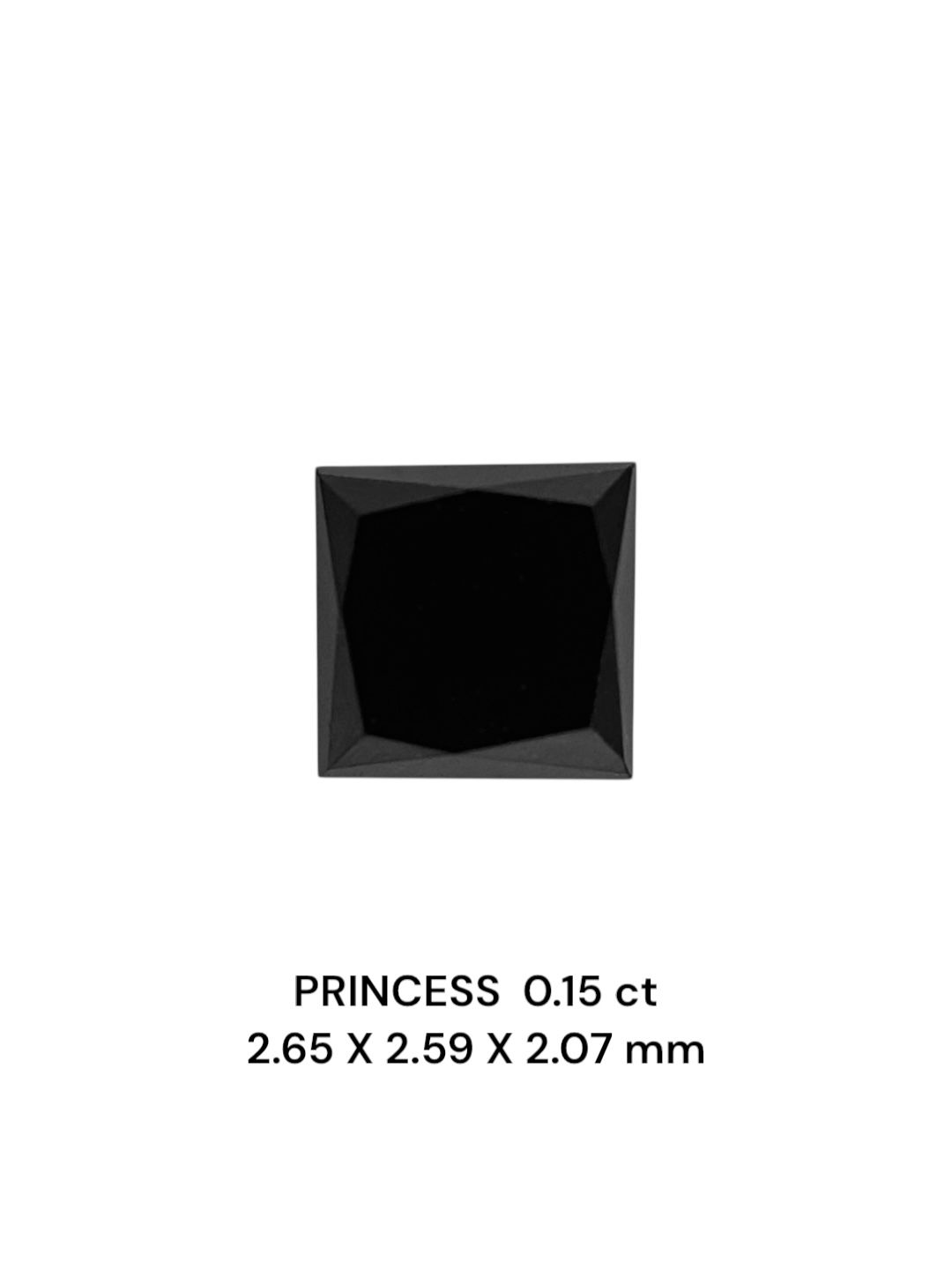 0.15 Carat Princess Diamond Fancy Black VVS2