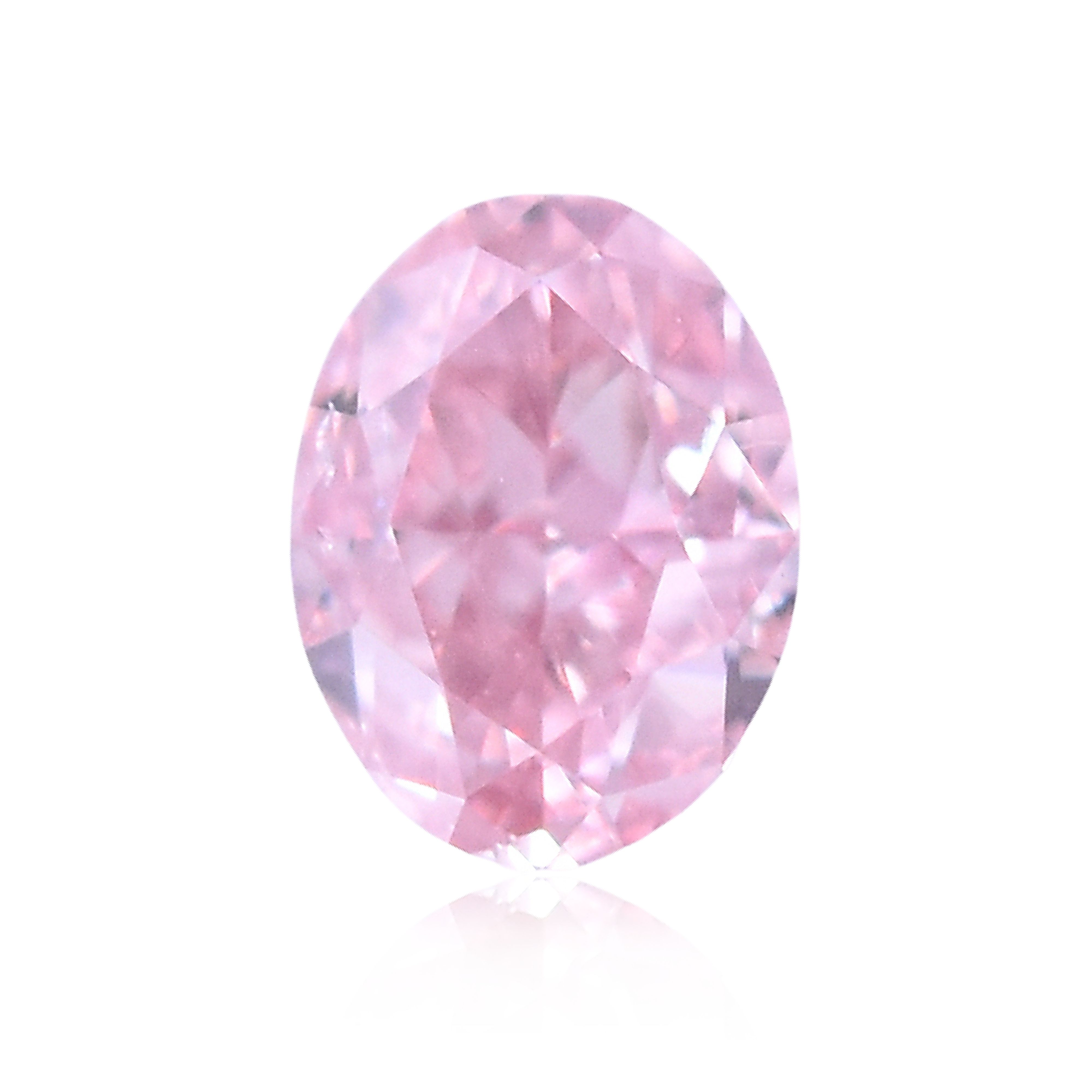 0.12 Carat Oval Diamond Fancy Intense  Pink 