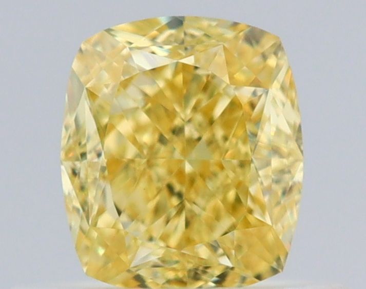 0.58 Carat Cushion brilliant Diamond Fancy Intense Yellow VS1
