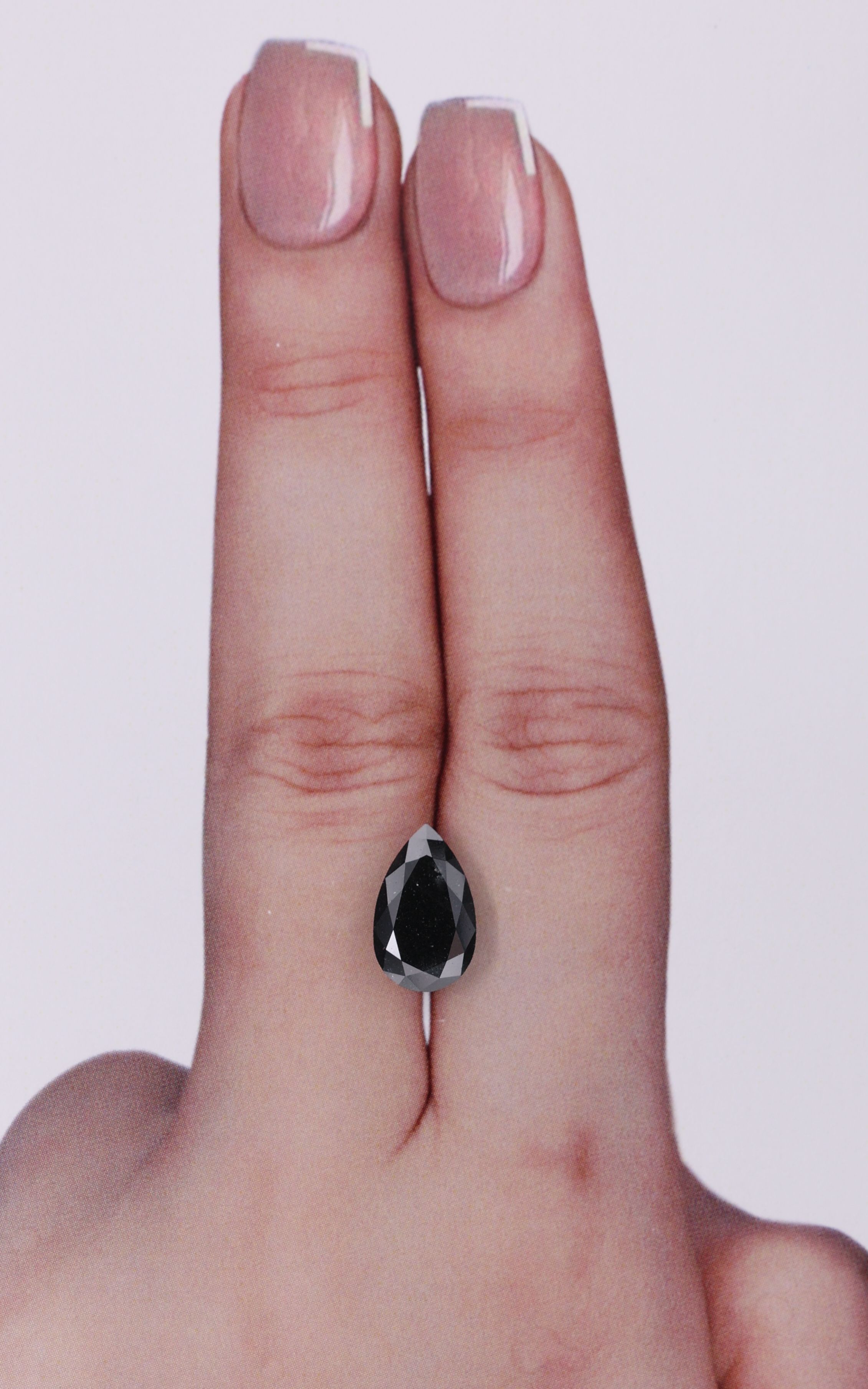 1.81 Carat Pear Diamond Fancy Black VVS2